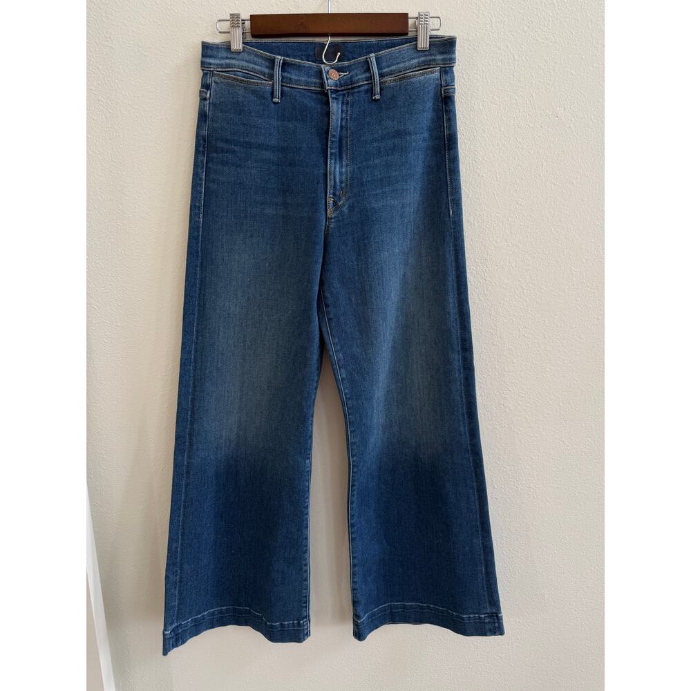 MOTHER Blue Wide Leg Flare Jeans - Picture 3 of 16